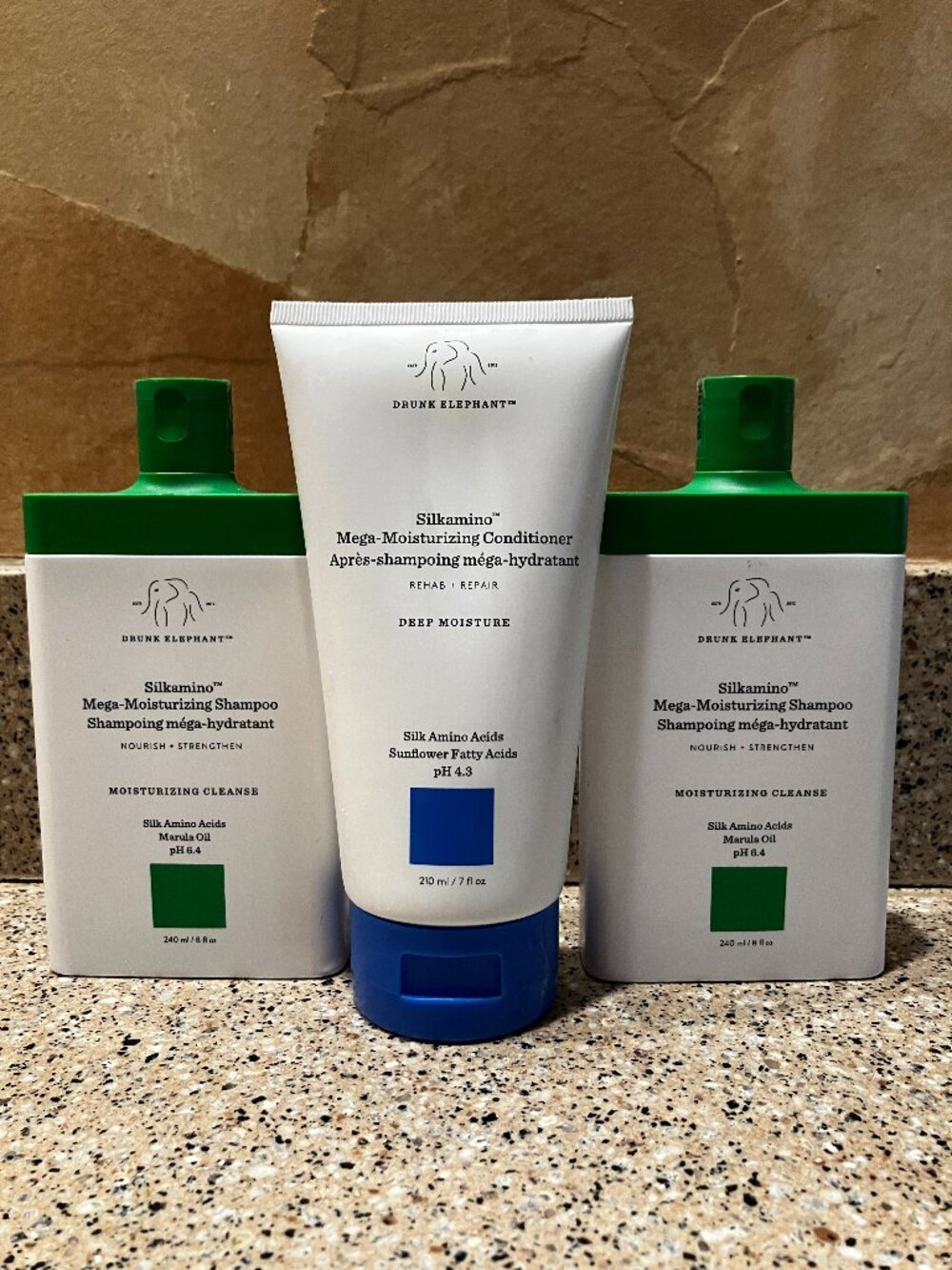 Drunk Elephant Set of 2 Silkamino Shampoo's and 1 Silkamino Conditioner! NEW